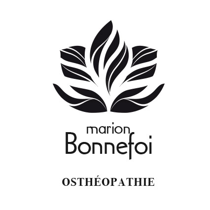 Logotype noir et blanc M. Bonnefoi osthéopathe