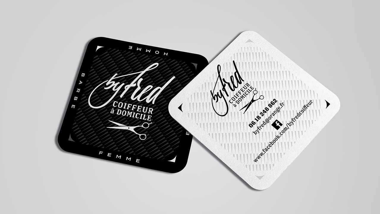 Cartes de visites ByFred coiffure