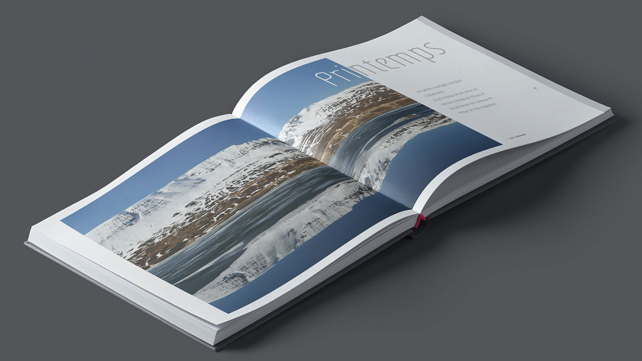 livre photo Islande double page