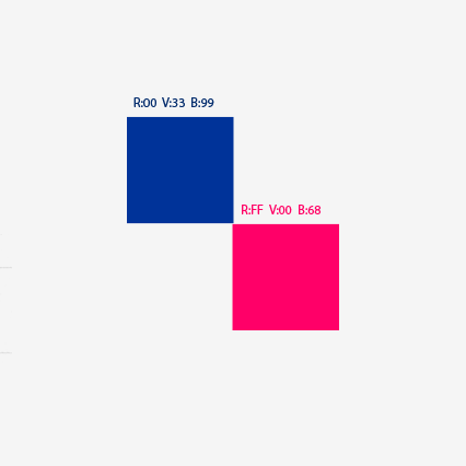 Codes couleurs de l'identité visuelle