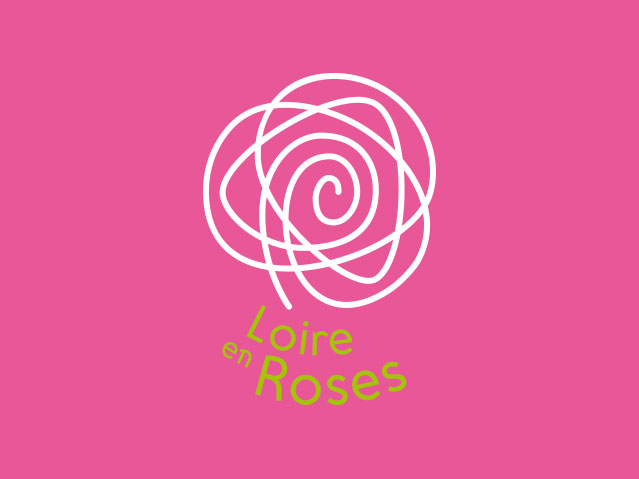 Logotype négatif Loire en Roses