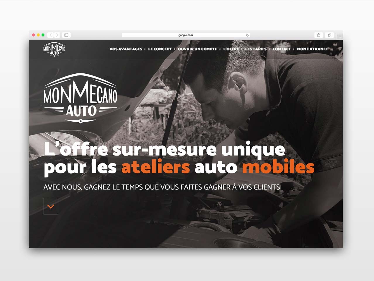 Capture d'écran du site www.monmecanoauto.com