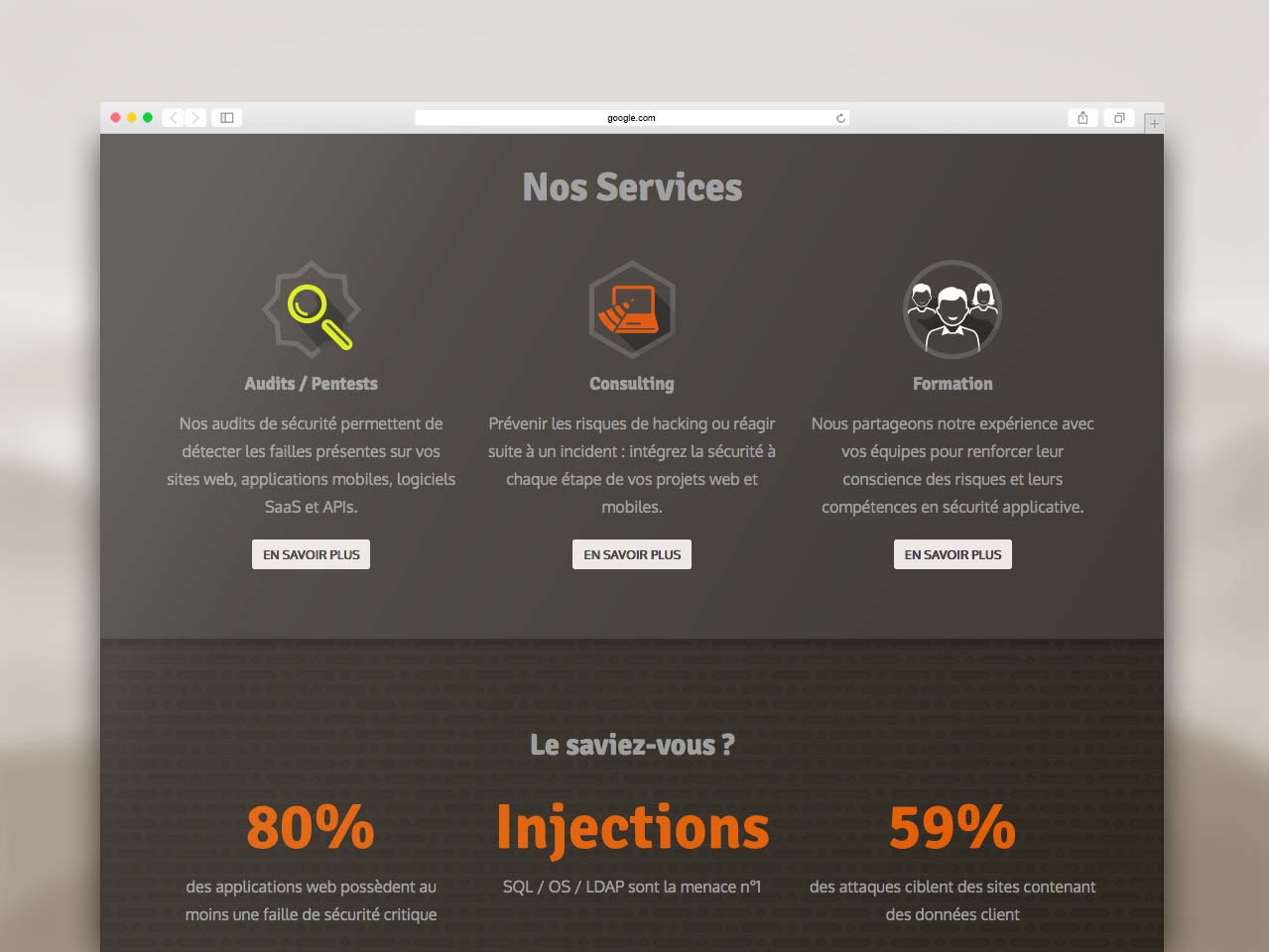 Webdesign section Services site Vaadata