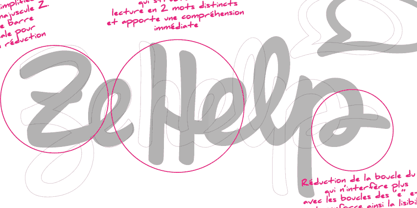 Lettering logotype Zehelp