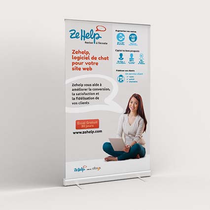 Communication graphique Rollup Zehelp