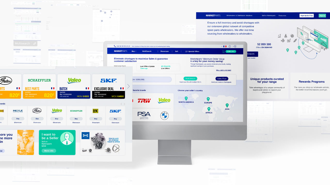 Screenshot Marketparts interface