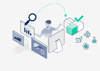 Illustration conceptuelle Marketparts vectorielle